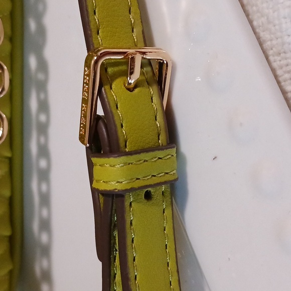Anne Klein Tropic Chartreuse Mini Quilted Crossbody Bag ⚜️ 👑 ⚜️ - Picture 10 of 13